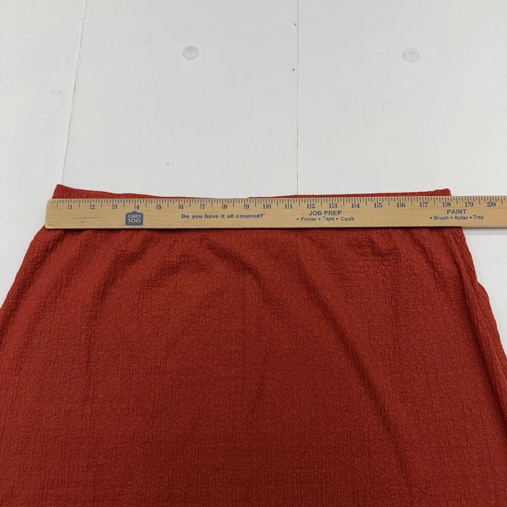Fashion Nova Pretty Girl Energy Skirt Set Womens 2X Orange Textured One Shoulder